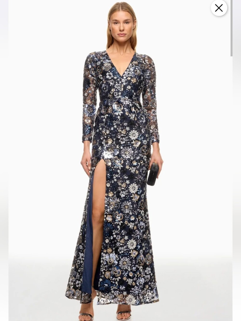 DRESS THE POPULATION ALESSANDRA GOWN SIZE M MSRP $448